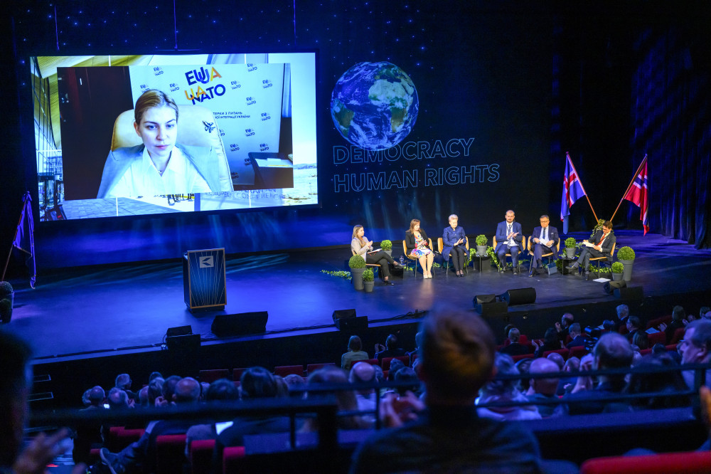 Deputy Prime Minister of Ukraine, Olga Stefanishyna participated in the panel via videolink. 