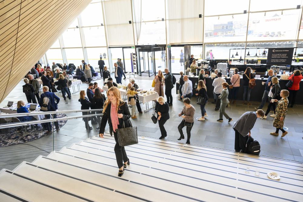 The audience arriving at the European Conference.