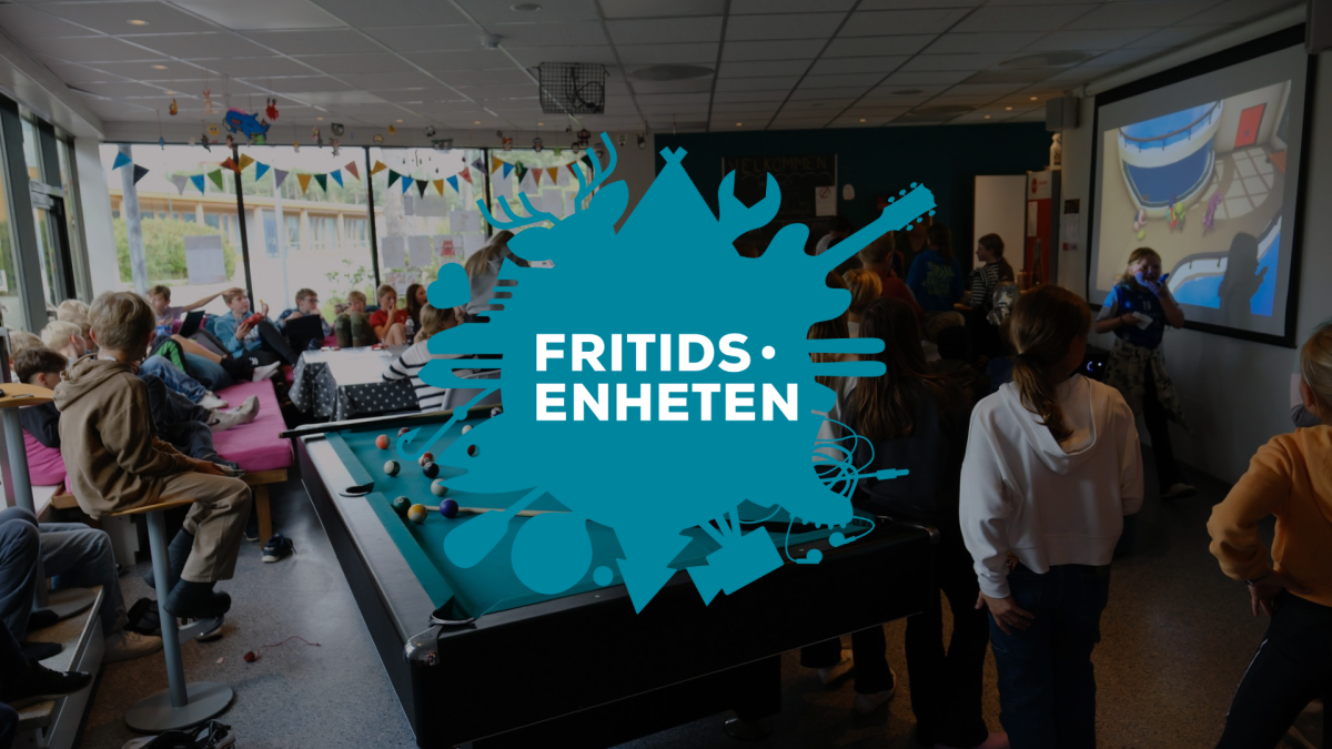 Dette er et bilde fra en av kommunens lokaler som fritidsenheten disponerer - det viser noen ungdommer